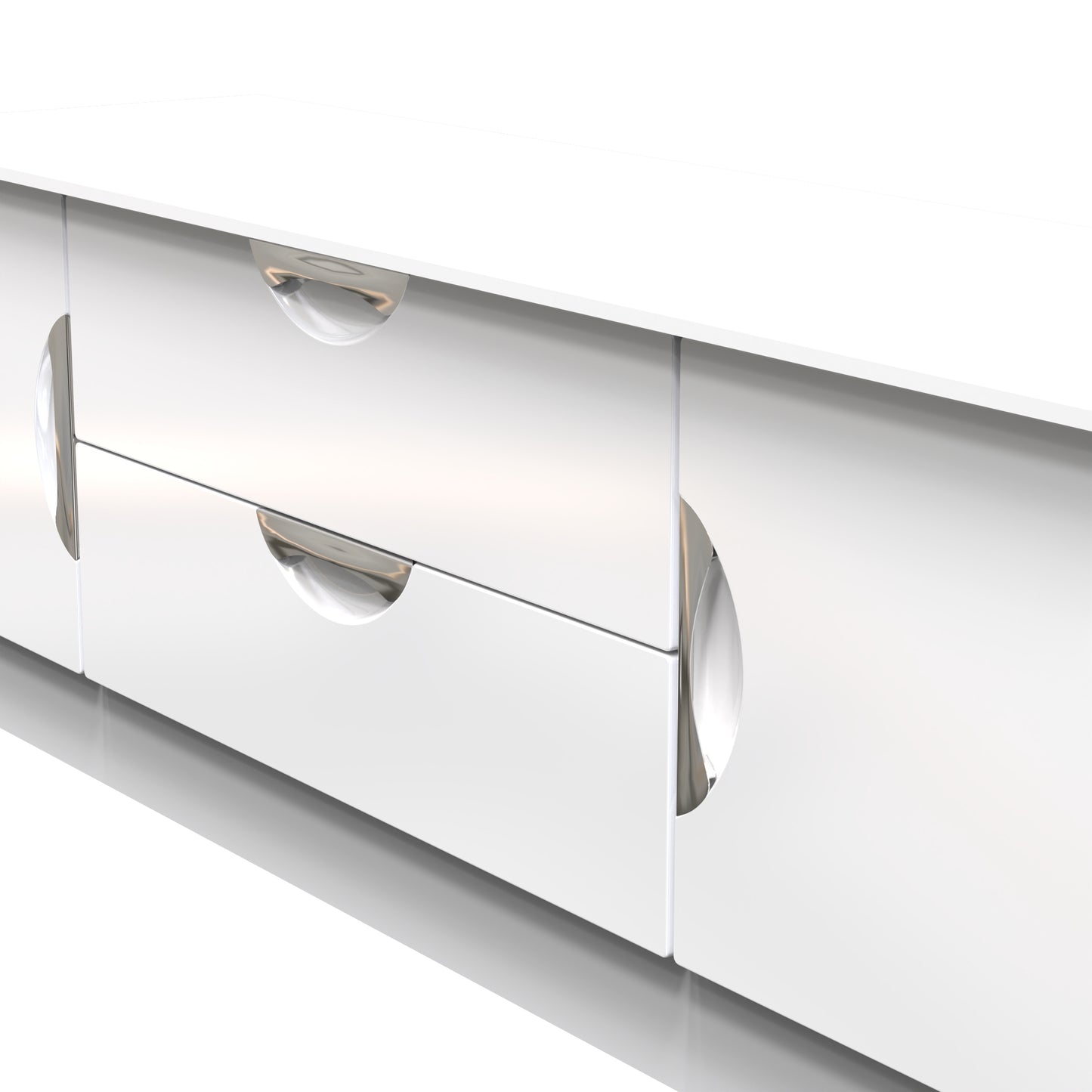 Camden Cupboard White 2 Drawers 2 Doors 146cm