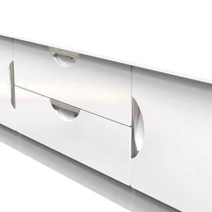 Camden Cupboard White 2 Drawers 2 Doors 146cm