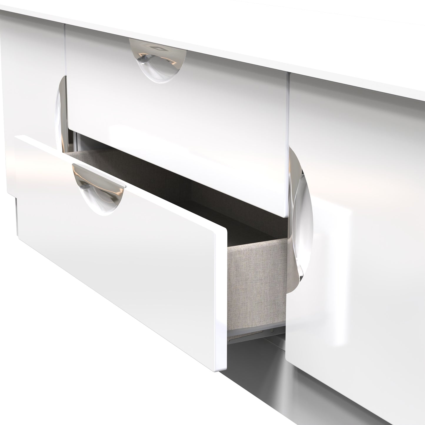 Camden Cupboard White 2 Drawers 2 Doors 146cm