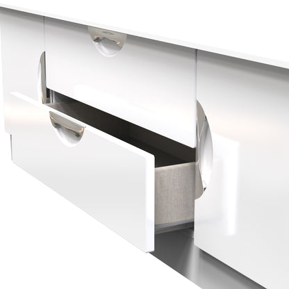 Camden Cupboard White 2 Drawers 2 Doors 146cm