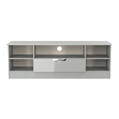 Camden Cupboard Grey 5 Shelves 1 Drawer 146cm