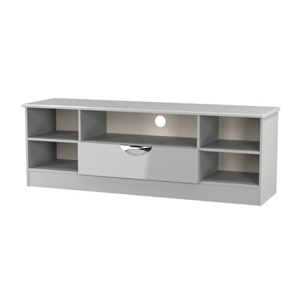 Camden Cupboard Grey 5 Shelves 1 Drawer 146cm