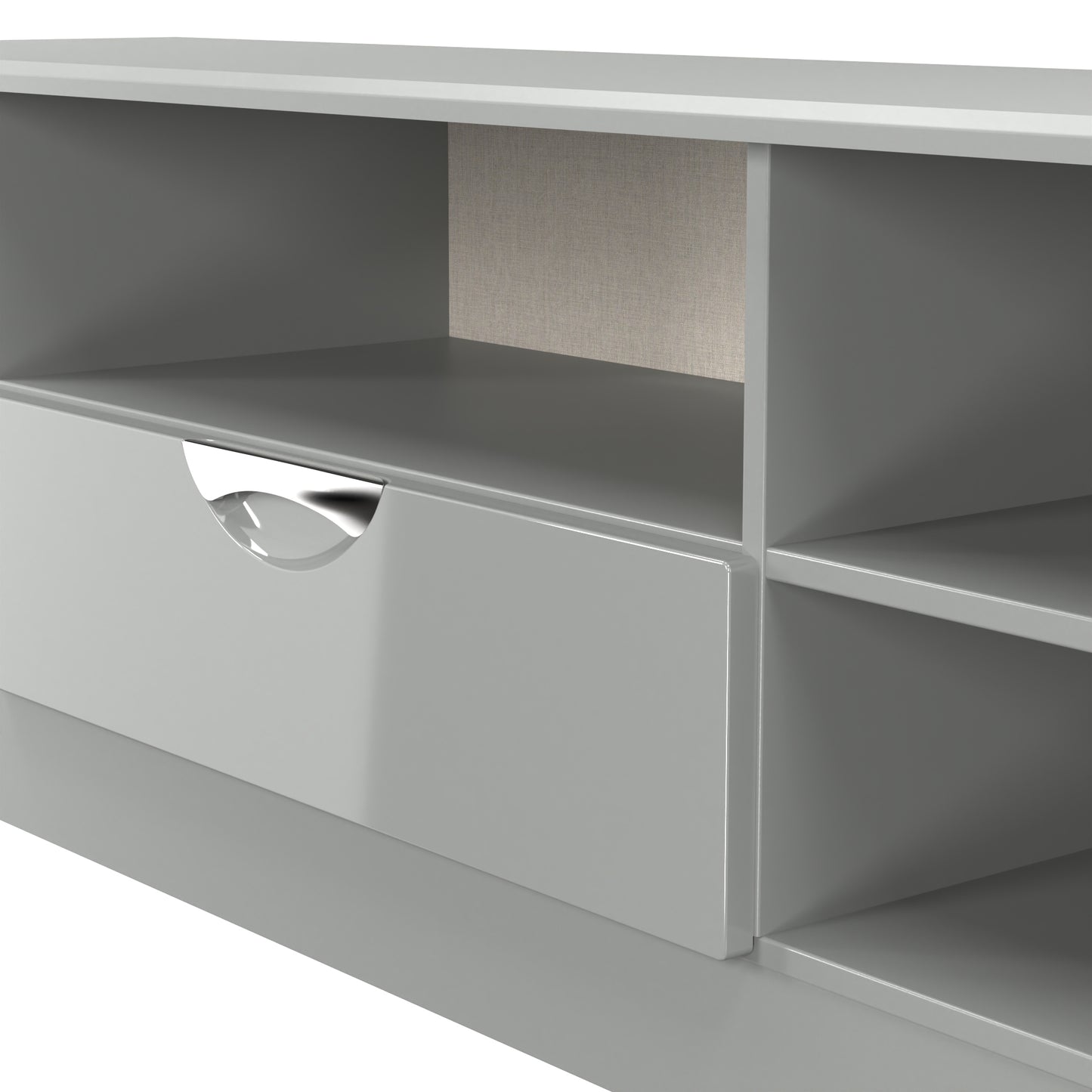 Camden Cupboard Grey 5 Shelves 1 Drawer 146cm