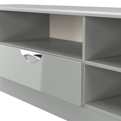 Camden Cupboard Grey 5 Shelves 1 Drawer 146cm