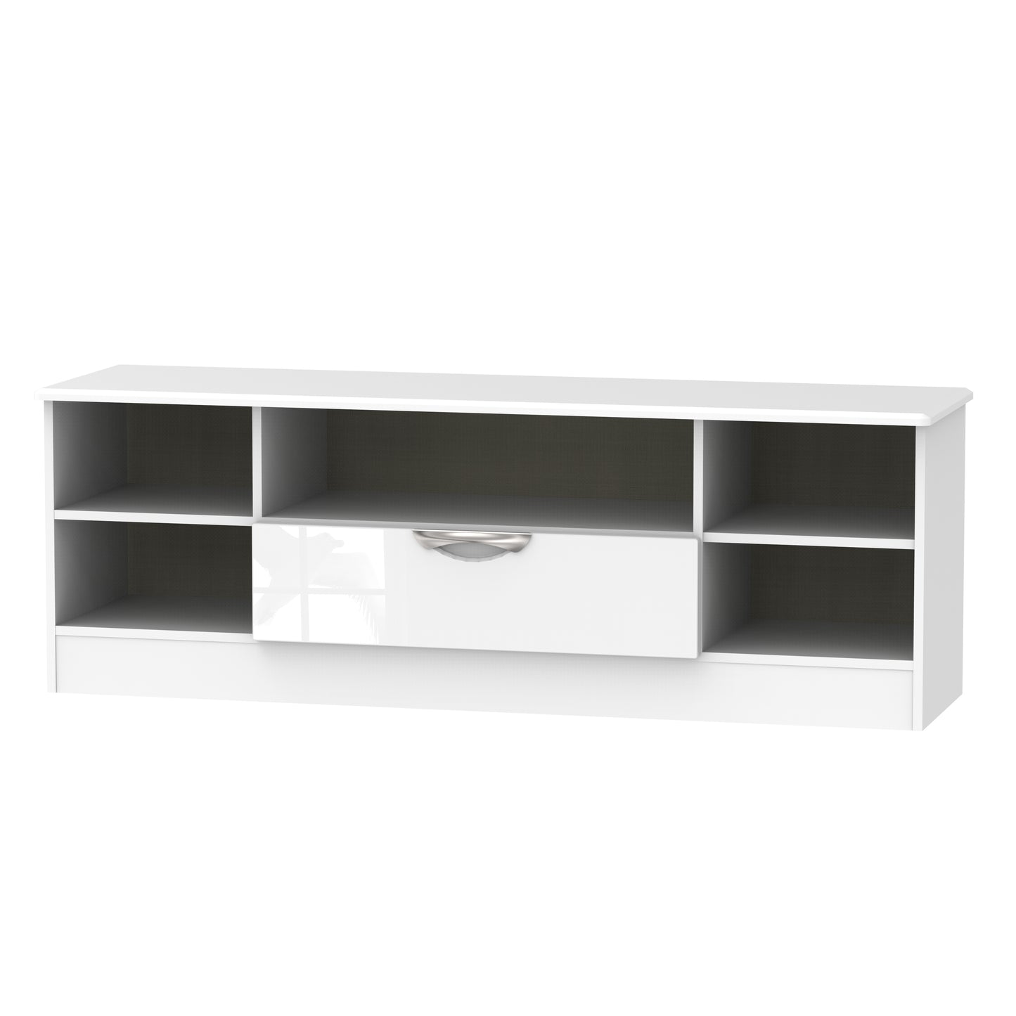 Camden Cupboard White 5 Shelves 1 Drawer 146cm