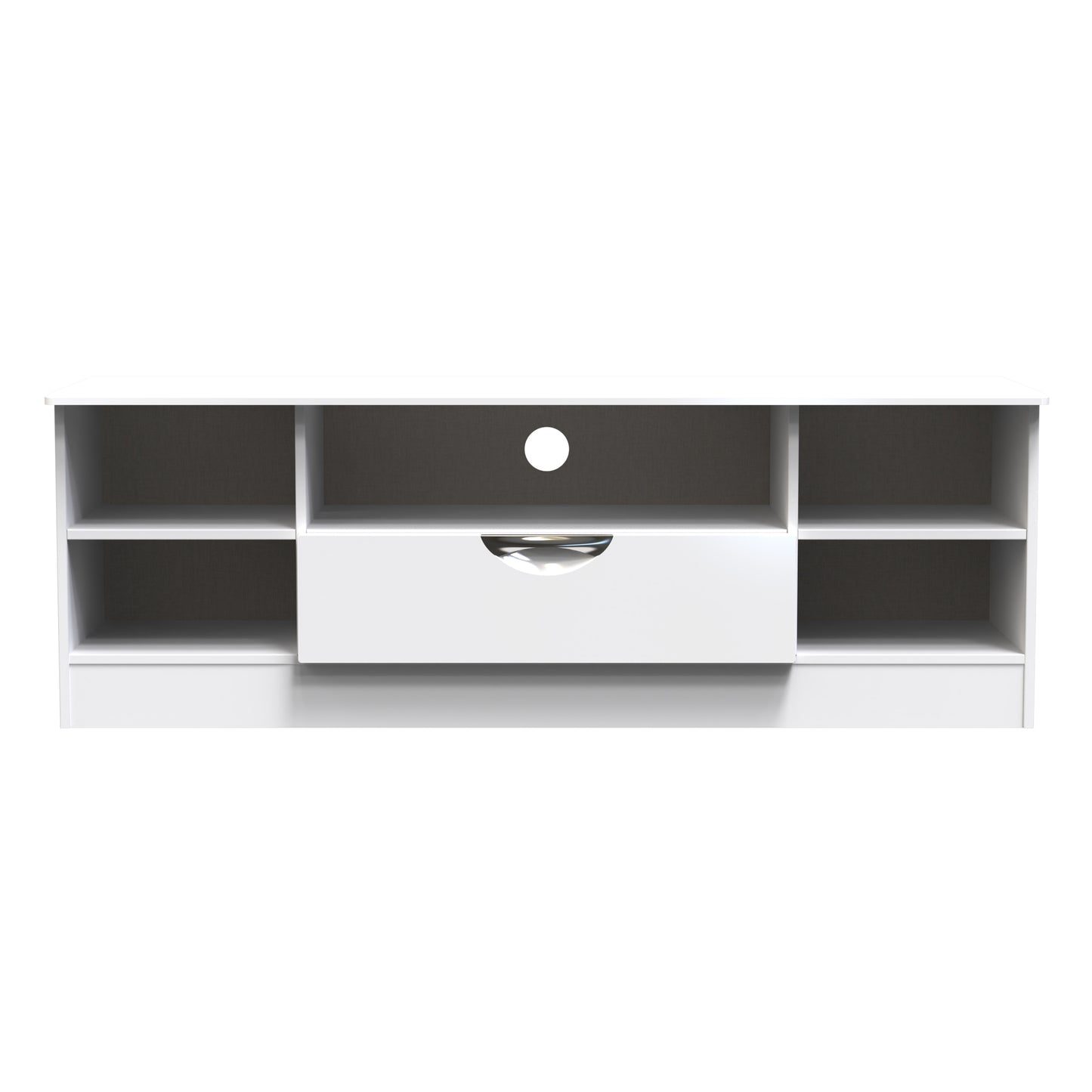 Camden Cupboard White 5 Shelves 1 Drawer 146cm