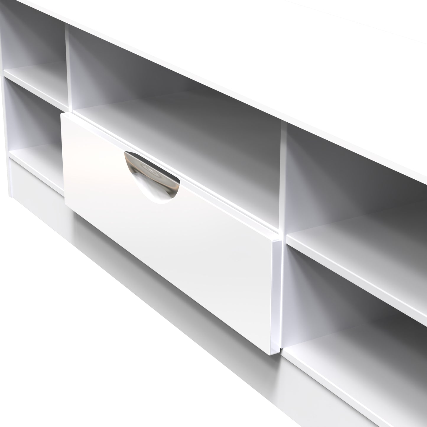 Camden Cupboard White 5 Shelves 1 Drawer 146cm