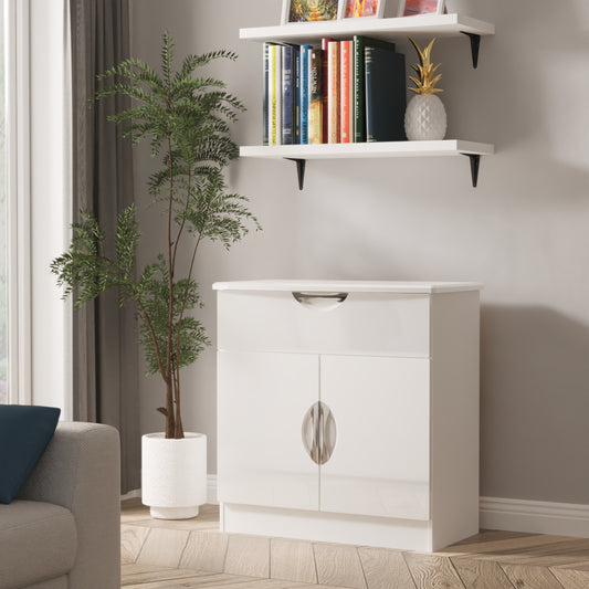 Camden Sideboard White 2 Doors 1 Drawer 79cm