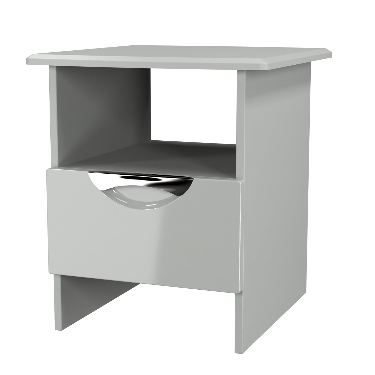 Camden Side Table Grey 1 Shelf 1 Drawer 50cm