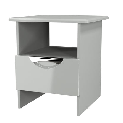 Camden Side Table Grey 1 Shelf 1 Drawer 50cm