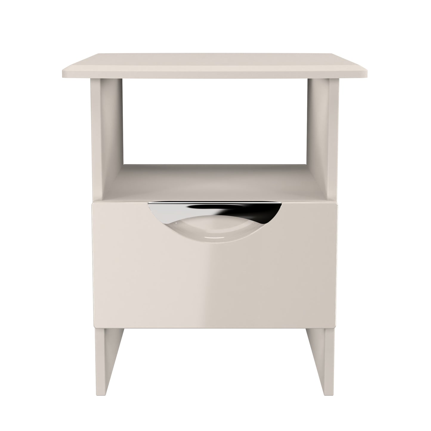 Camden Side Table Off-White 1 Shelf 1 Drawer 50cm
