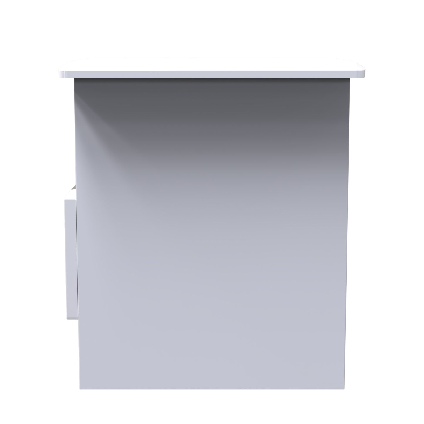 Camden Side Table White 1 Shelf 1 Drawer 50cm