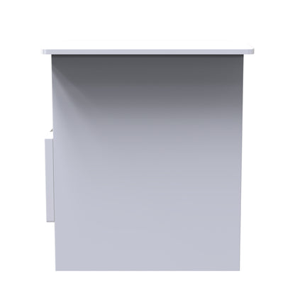 Camden Side Table White 1 Shelf 1 Drawer 50cm