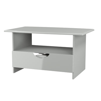 Camden Coffee Table Grey 1 Shelf 1 Drawer 93cm