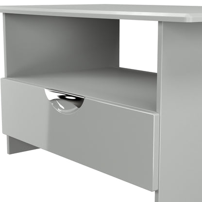 Camden Coffee Table Grey 1 Shelf 1 Drawer 93cm
