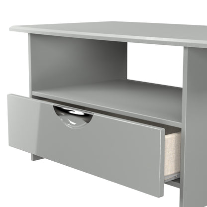 Camden Coffee Table Grey 1 Shelf 1 Drawer 93cm