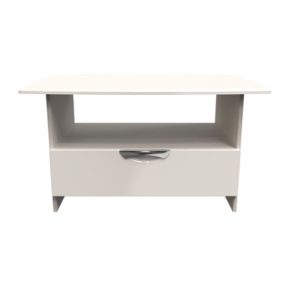 Camden Coffee Table Off-White 1 Shelf 1 Drawer 93cm