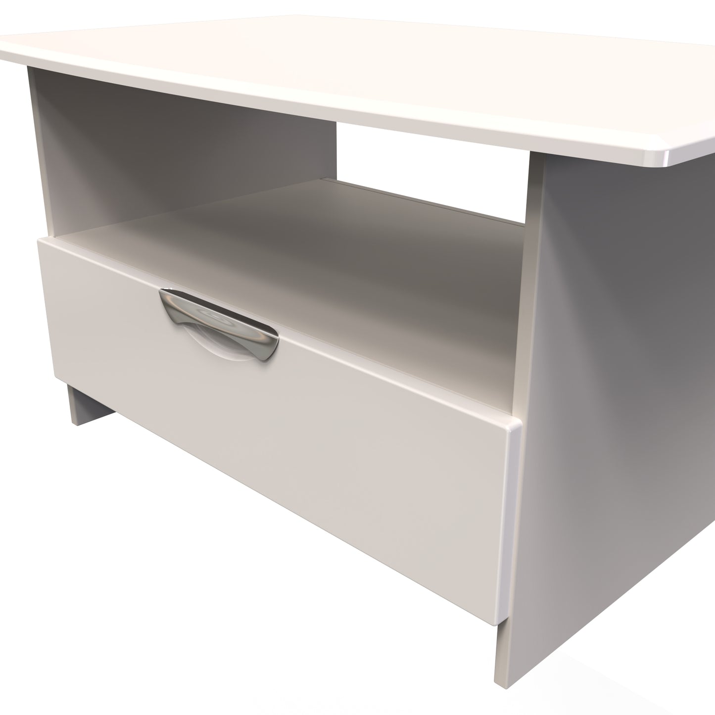 Camden Coffee Table Off-White 1 Shelf 1 Drawer 93cm