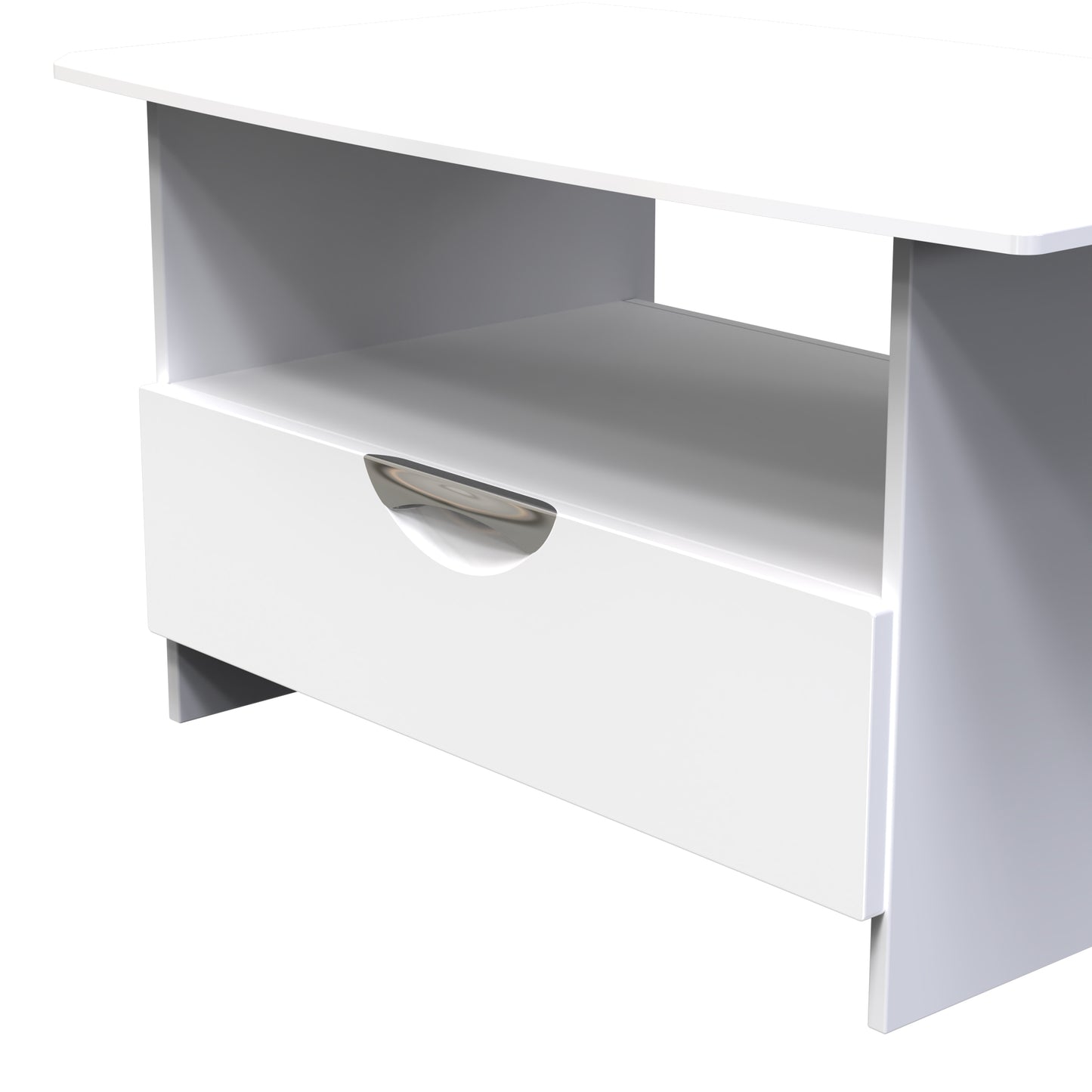 Camden Coffee Table White 1 Shelf 1 Drawer 93cm