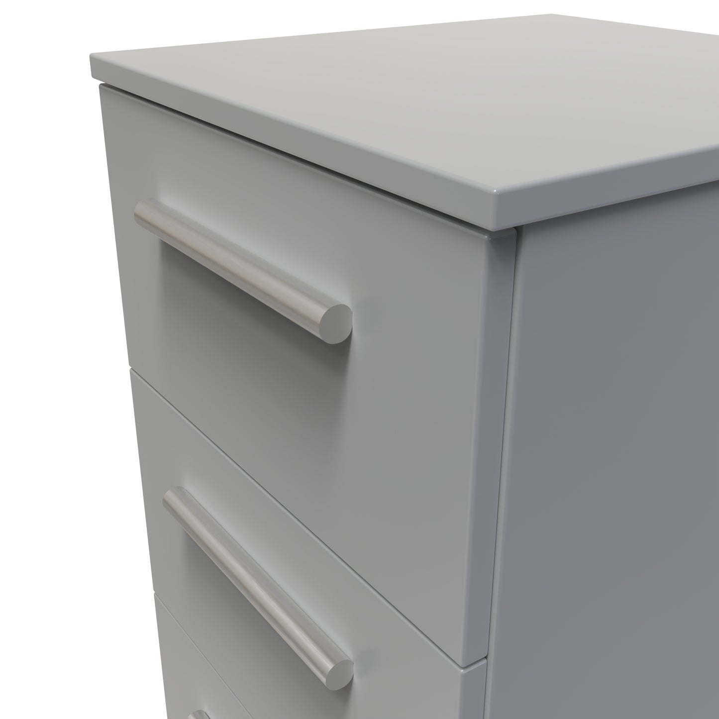 Contrast Bedside Table Grey 3 Drawers 70cm
