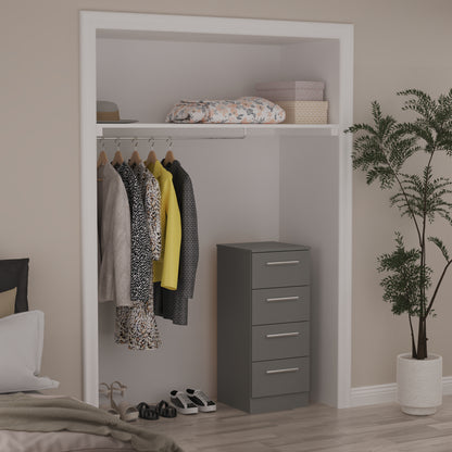 Contrast Tallboy Grey 4 Drawers 89cm