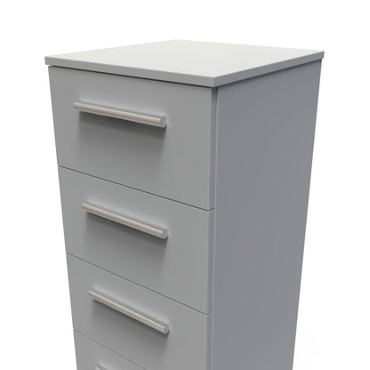Contrast Tallboy Grey 4 Drawers 89cm