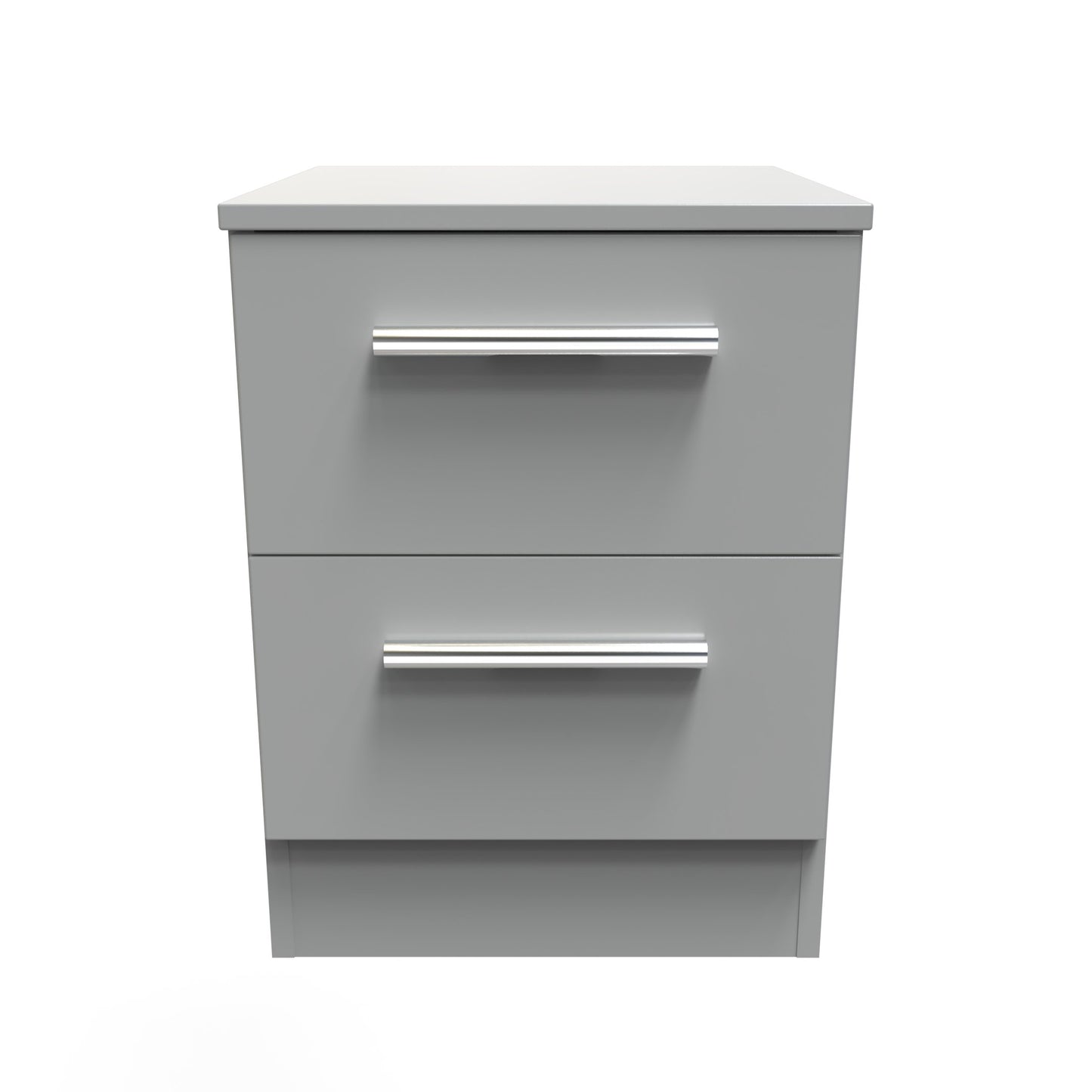 Contrast Bedside Table Grey 2 Drawers 51cm
