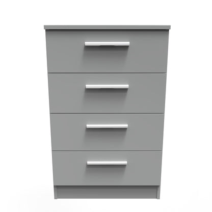 Contrast Chest of Drawers Grey 4 Drawers 89cm