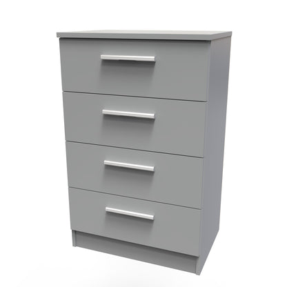 Contrast Chest of Drawers Grey 4 Drawers 89cm