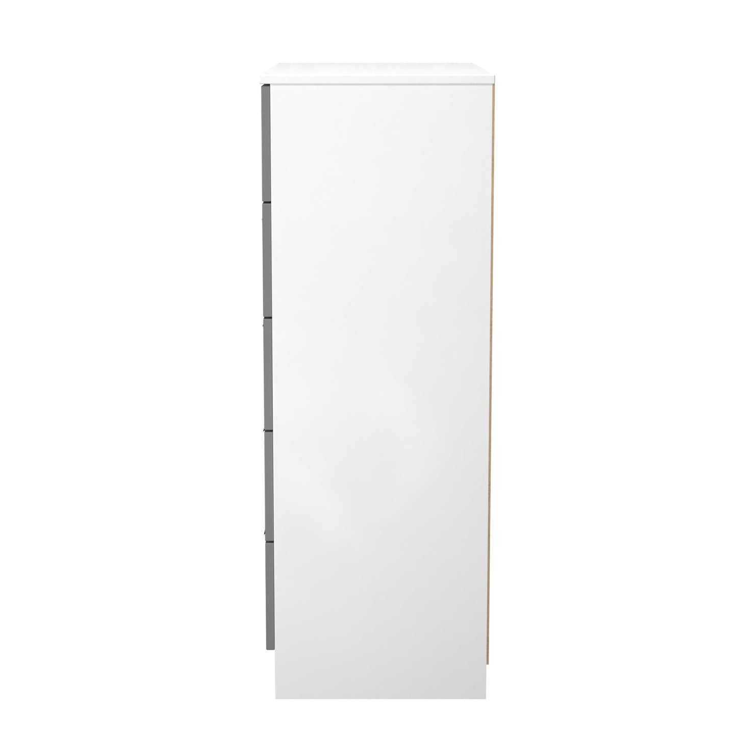 Contrast Tall Chest of Drawers Grey & White 5 Drawers 108cm