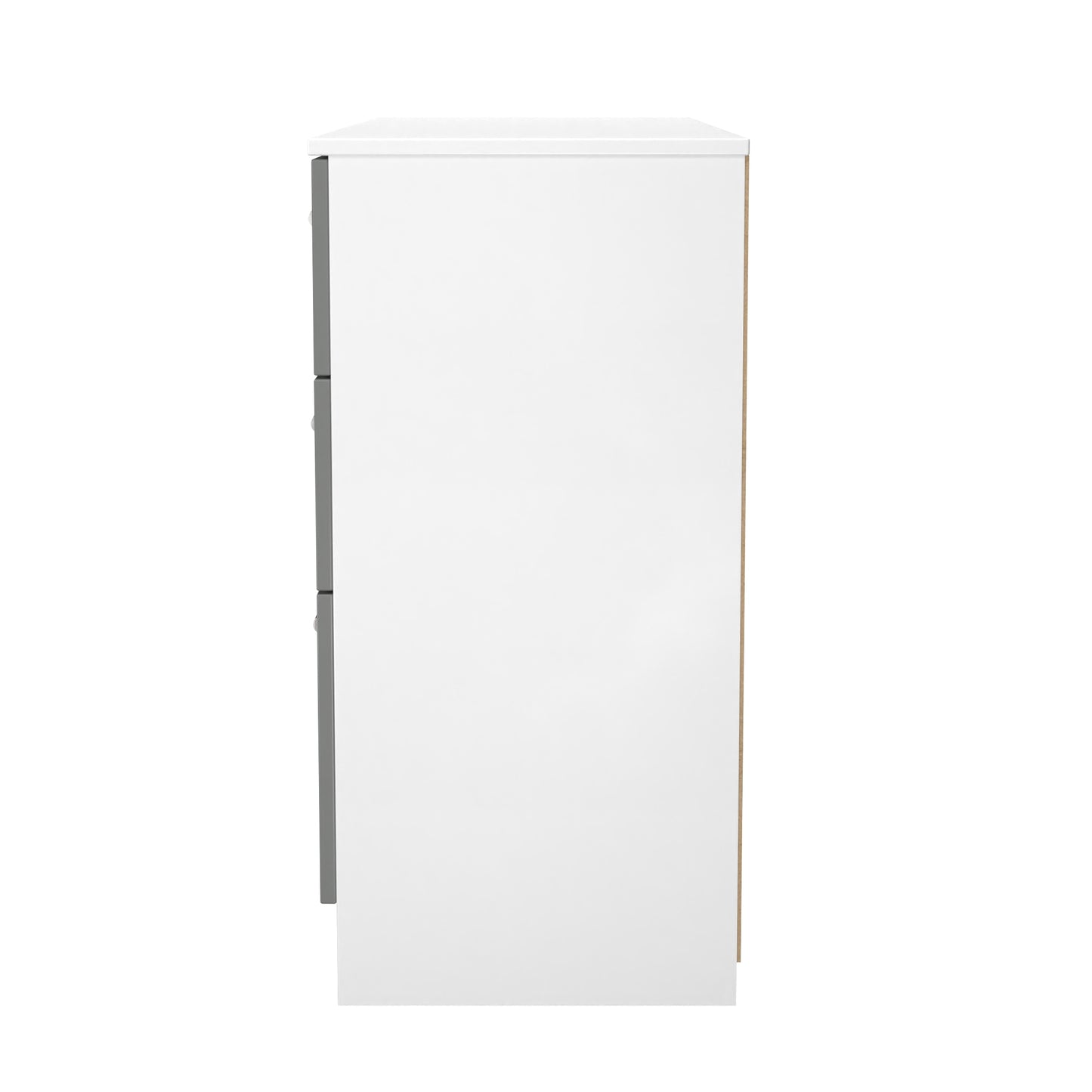 Contrast Large Chest of Drawers Grey & White 6 Drawers 110cm