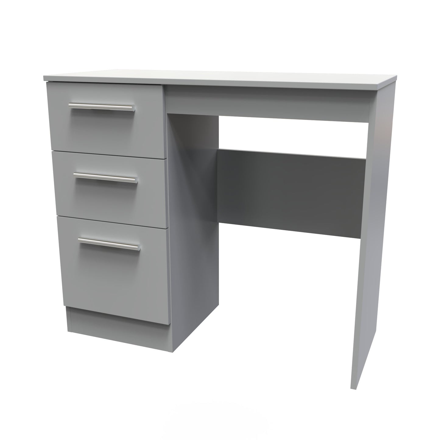 Contrast Desk Grey 3 Drawers 90cm