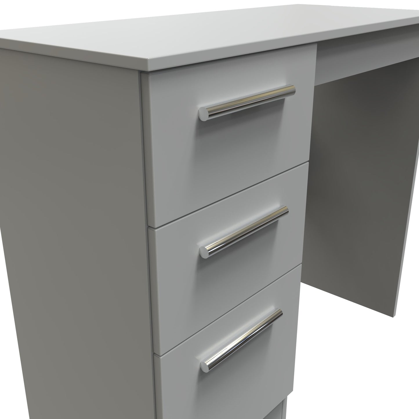 Contrast Desk Grey 3 Drawers 90cm