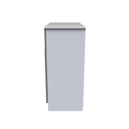 Contrast Chest of Drawers Grey & White 3 Drawers 39cm