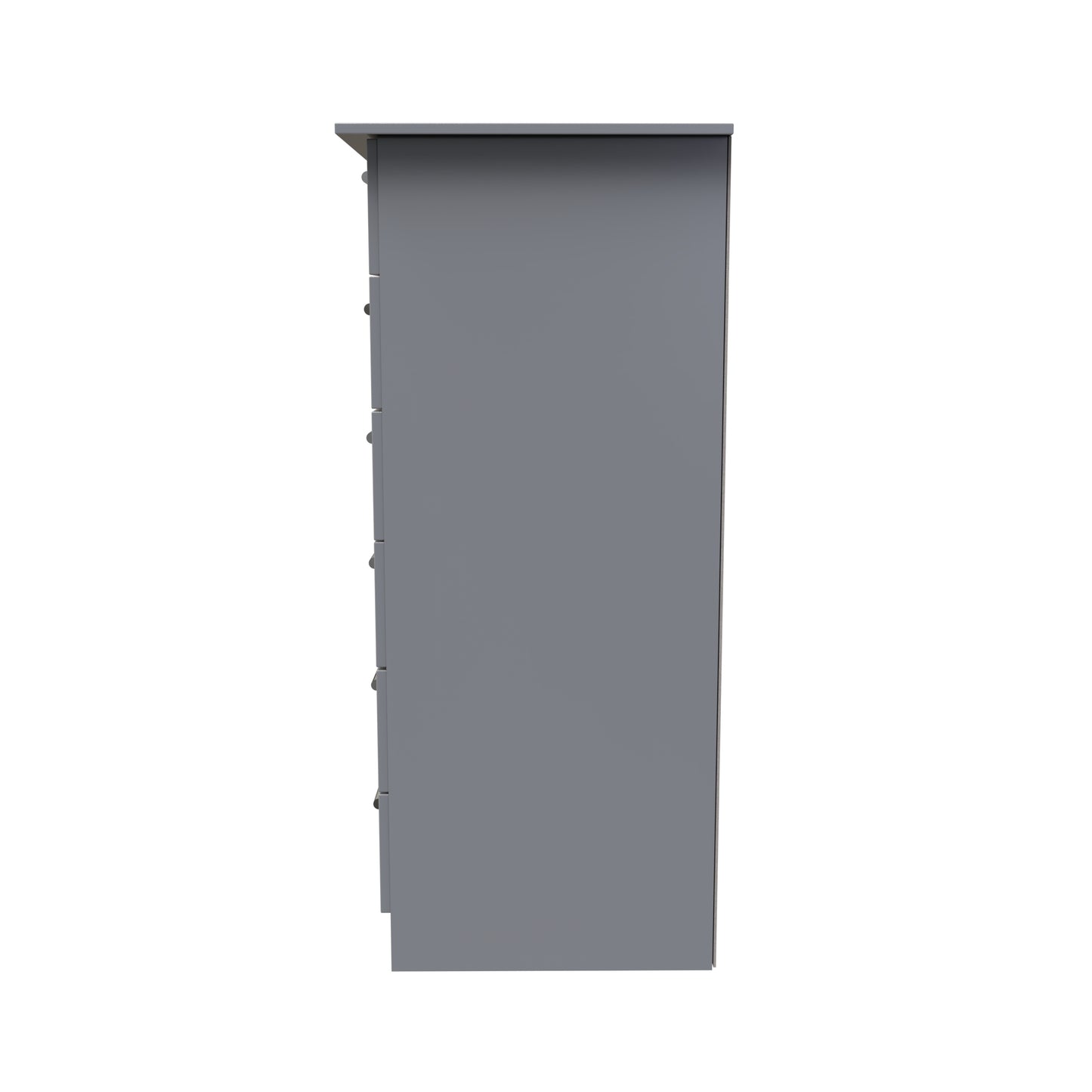 Contrast Tall Wardrobe Grey 1 Door 1 Shelf 5 Drawers 126cm