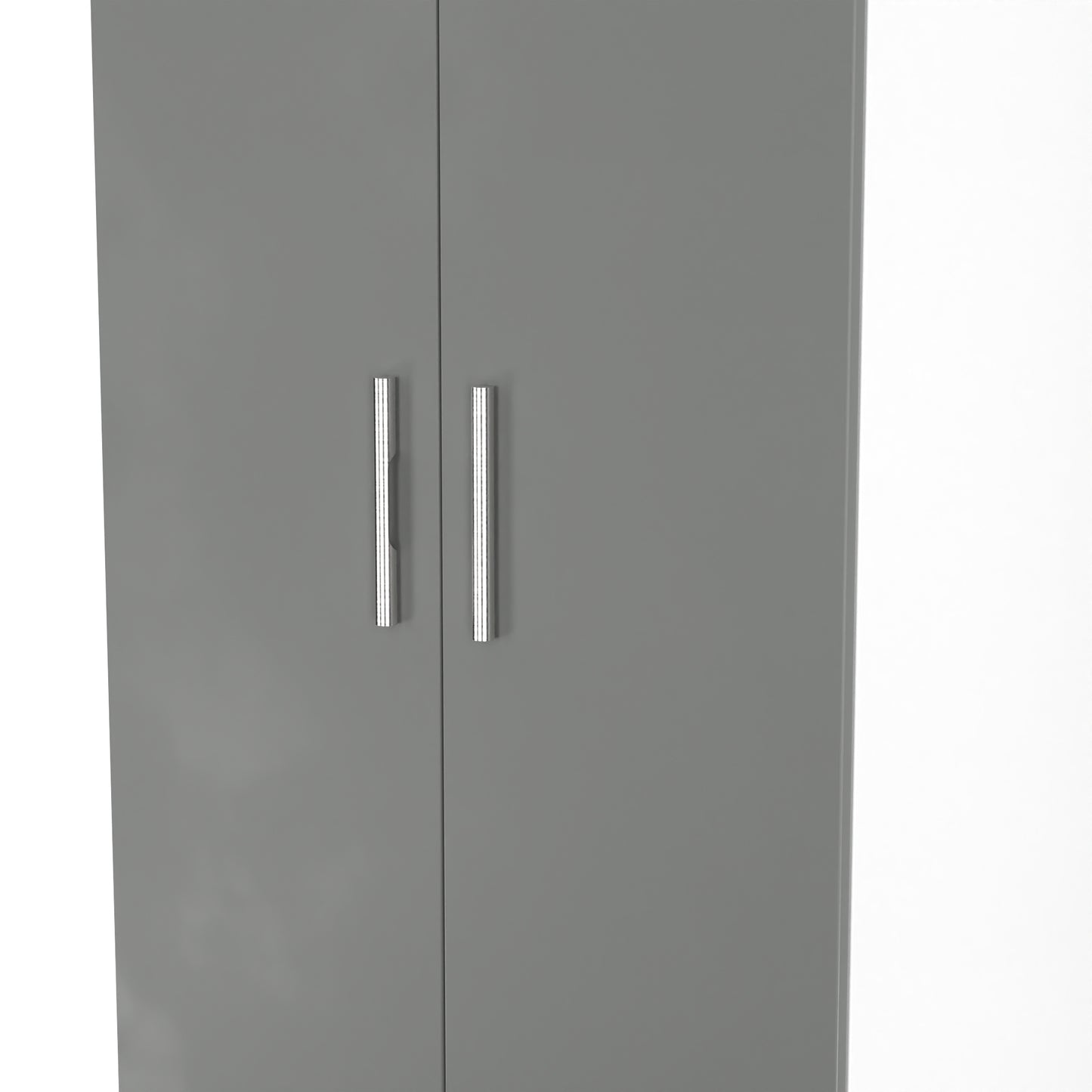 Contrast Tall Wardrobe Grey & White 2 Doors 196cm