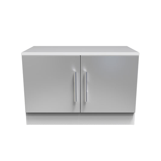 Contrast TV Unit Grey & White 2 Doors 74cm