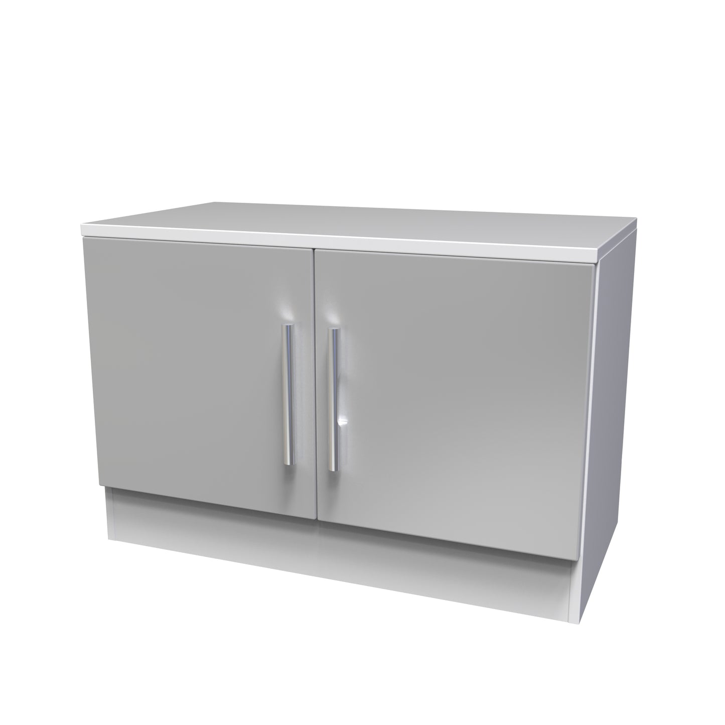 Contrast TV Unit Grey & White 2 Doors 74cm