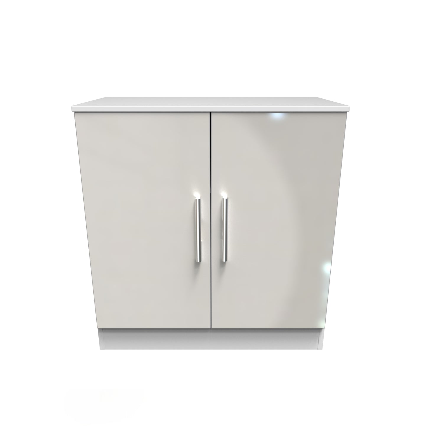 Contrast Cabinet Grey & White 2 Doors 1 Shelf 79cm