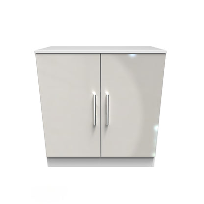 Contrast Cabinet Grey & White 2 Doors 1 Shelf 79cm