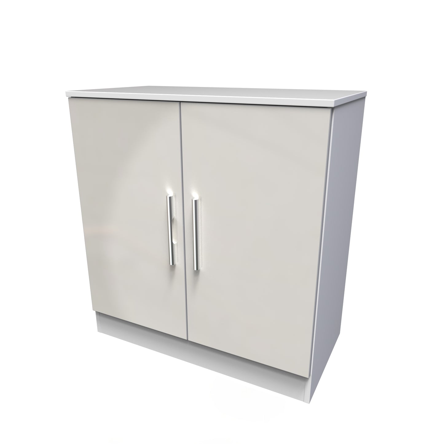 Contrast Cabinet Grey & White 2 Doors 1 Shelf 79cm