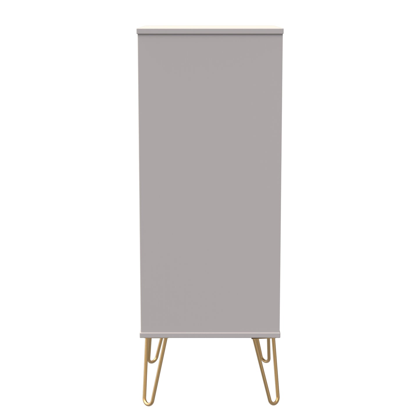 Cube Tall Tallboy Off-White 5 Drawers 109cm