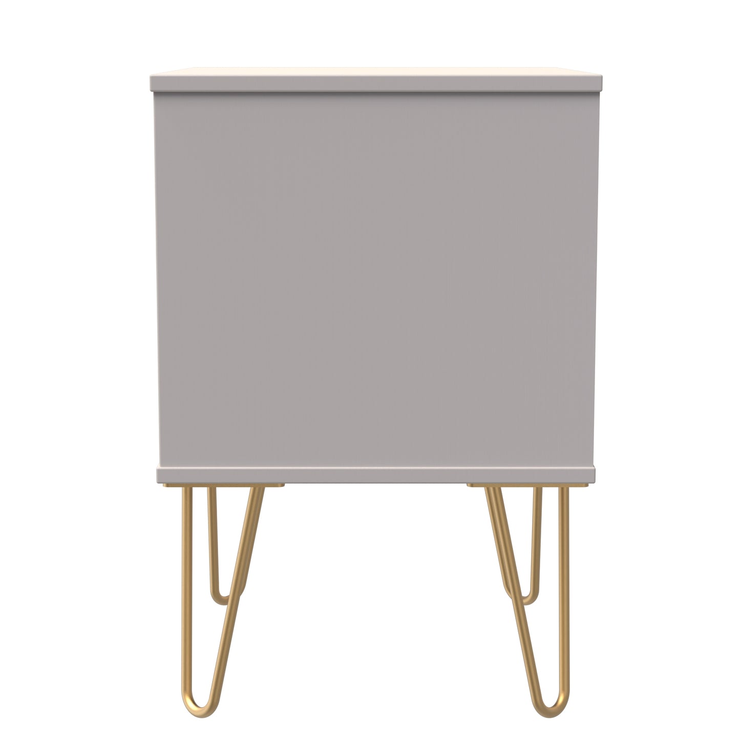 Cube Bedside Table Off-White 2 Drawers 60cm