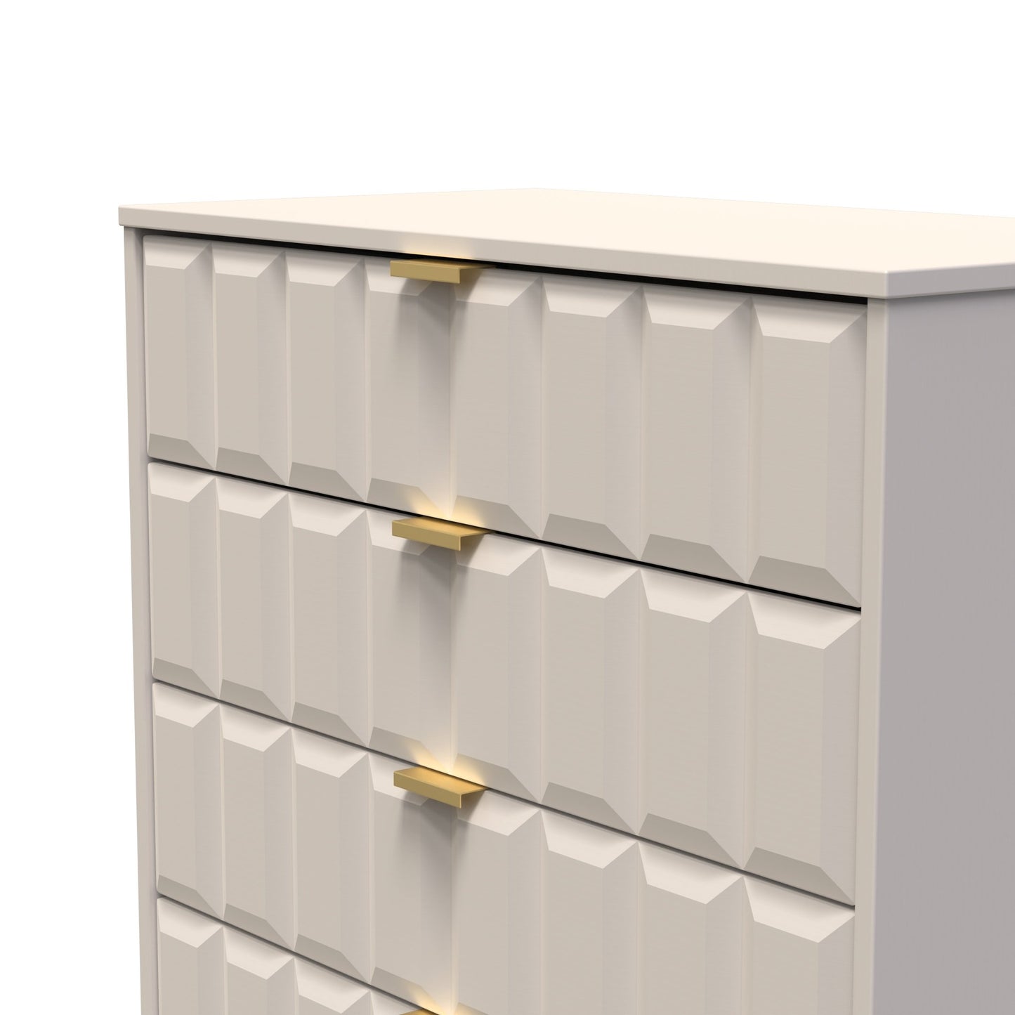 Cube Chest of Drawers Off-White 4 Drawers 93cm