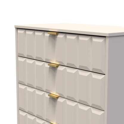 Cube Chest of Drawers Off-White 4 Drawers 93cm