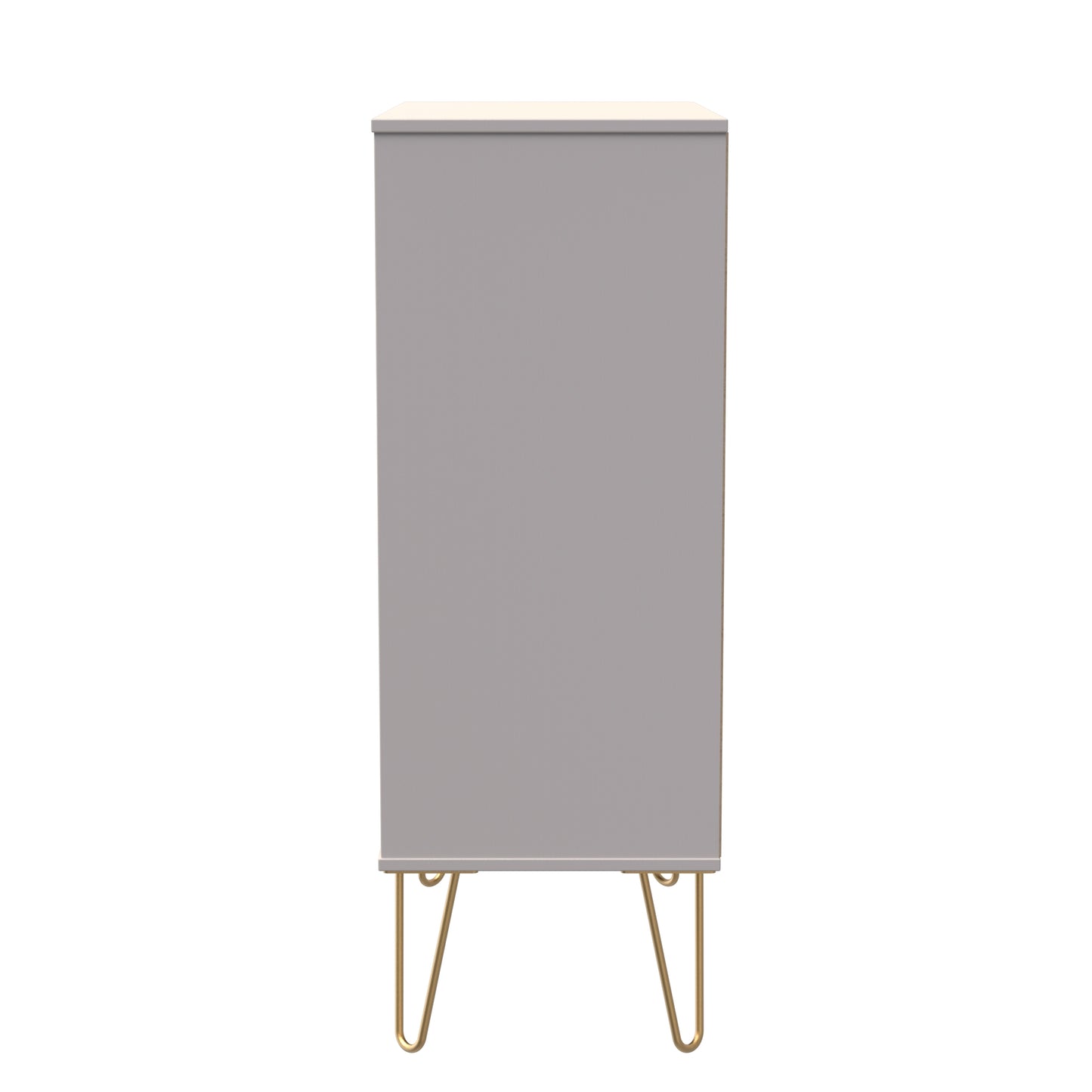 Cube Tall Chest of Drawers Off-White 5 Drawers 109cm