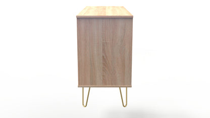 Cube Large Chest of Drawers Oak 6 Drawers 115cm