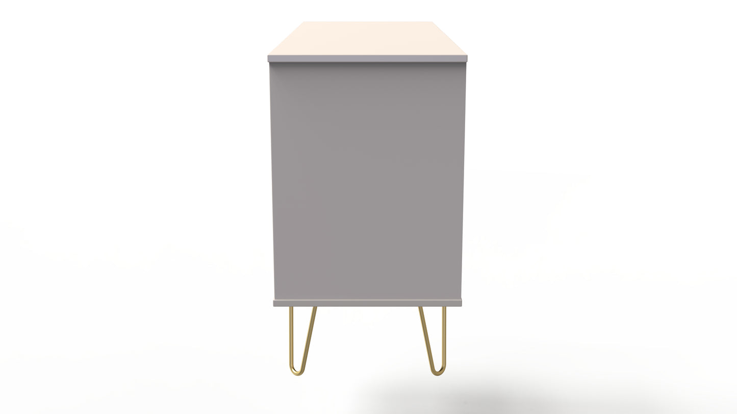 Cube Large Chest of Drawers Off-White 6 Drawers 115cm