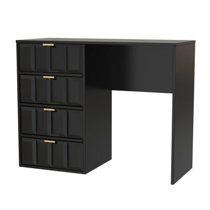 Cube Desk Black 4 Drawers 97cm