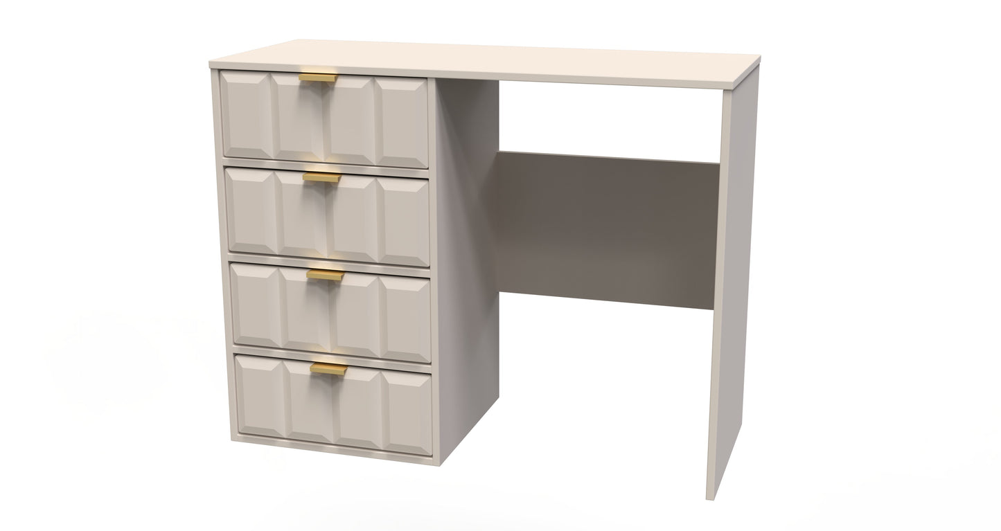 Cube Desk Off-White 4 Drawers 97cm